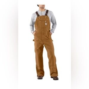 Carhartt Tan Work Duck Bib Overalls